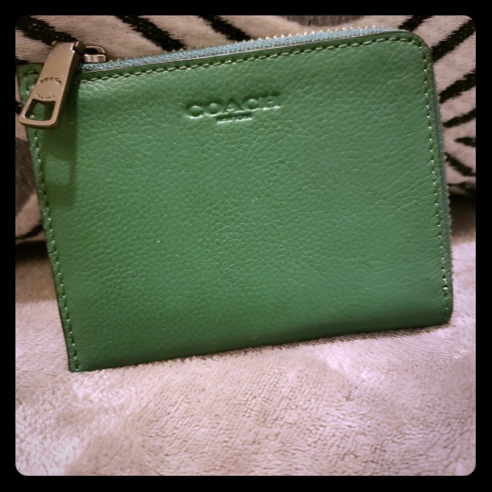 Coach Green Leather Wallet